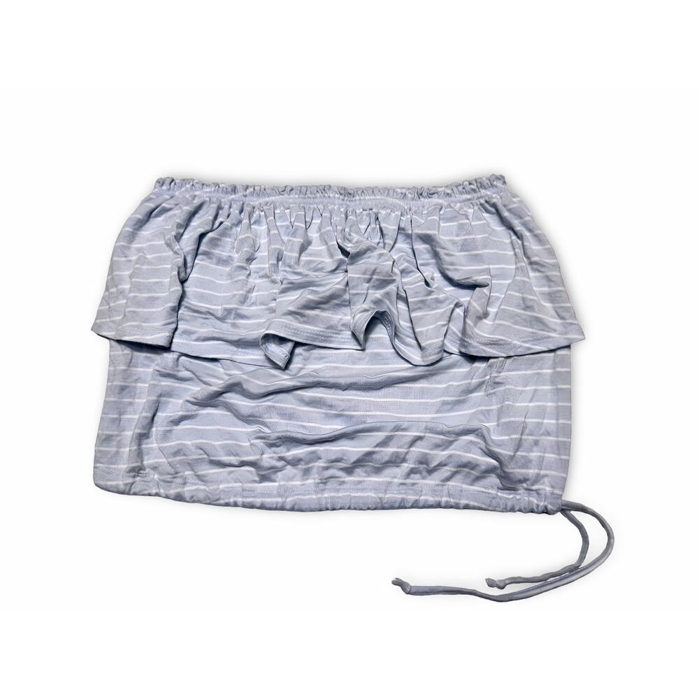 Abercrombie & Fitch Light Blue Stripe Slight Crop Tube Top Size XS
